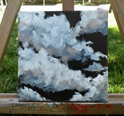 Chocolate Sky Landscape Original Oil Painting