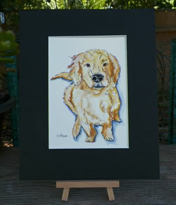 Painting of a Golden Retriever