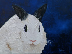 Greta Bunny Original Oil Painting