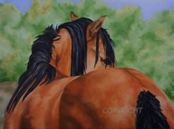 Painting of Horseback Riding Art