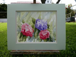 Garden Hydrangea Watercolor Painting