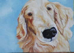 Painting of a Golden Retriever