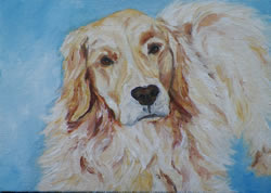 Painting of a Golden Retriever