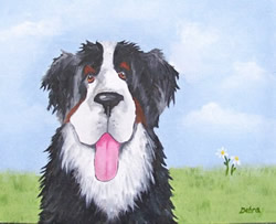 Bernese Mountain Dog Painting