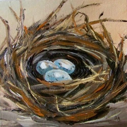 Nature's Nest Original Acrylic Painting