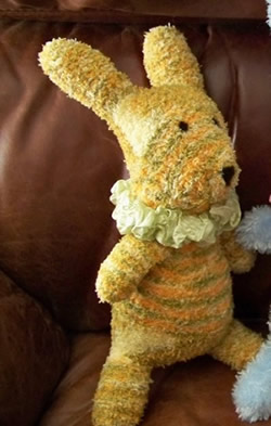 Orange and green stripe bunny